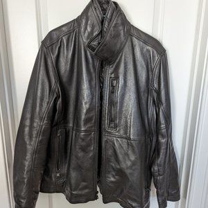 Leather jacket.